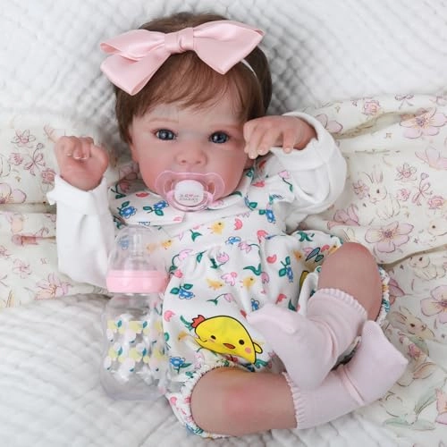 WOOROY Reborn Baby Doll - 18 Inch Weighted Cloth Body Soft Vinyl Head and Limbs Ages 3+