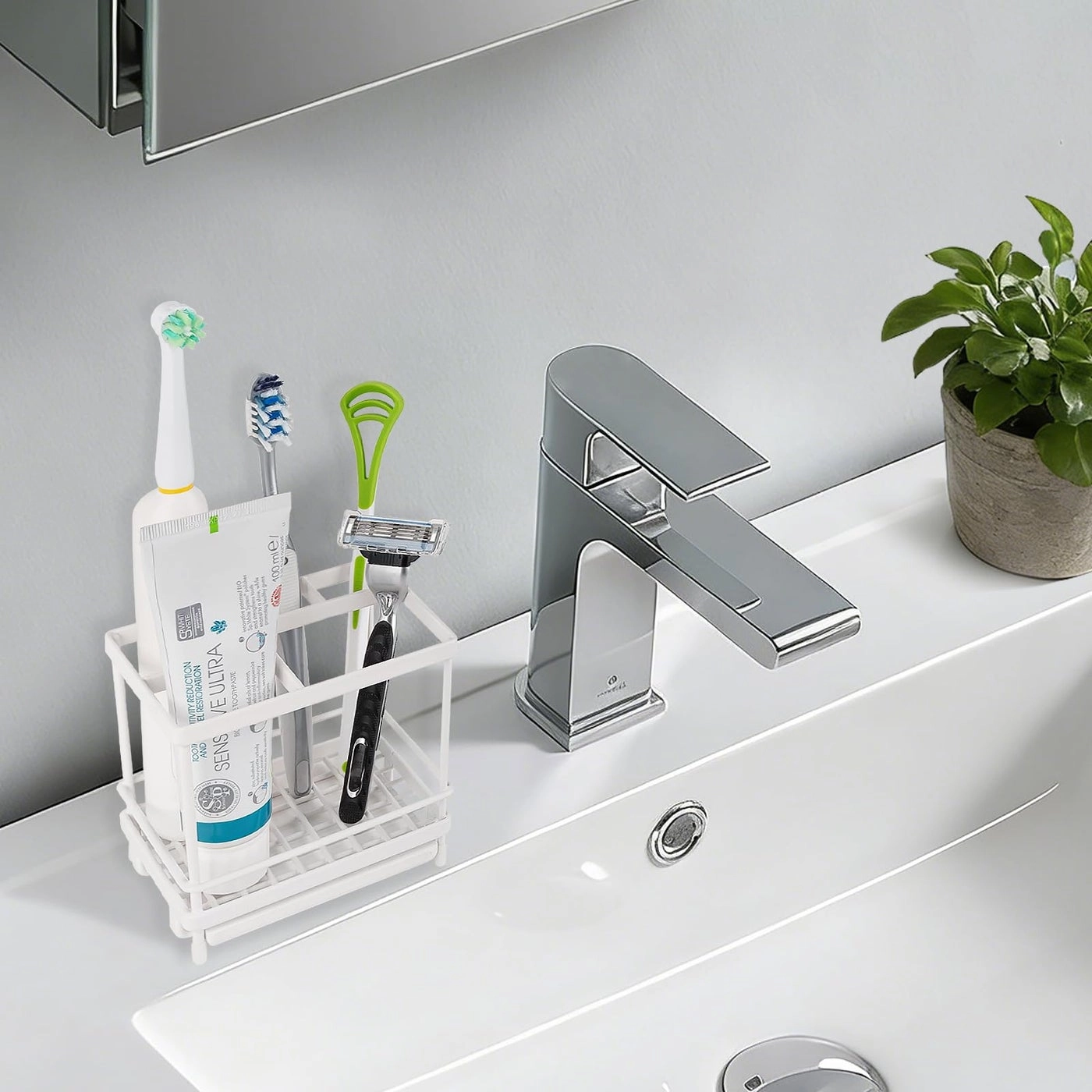 Toothbrush Holder - Countertop Shower Sink 5 Slots