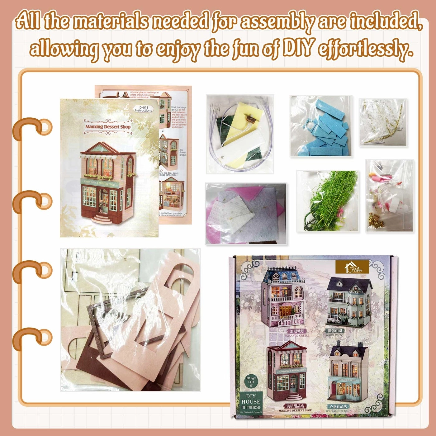 Dollhouse Miniature DIY House Kit - Creative Room 1:100