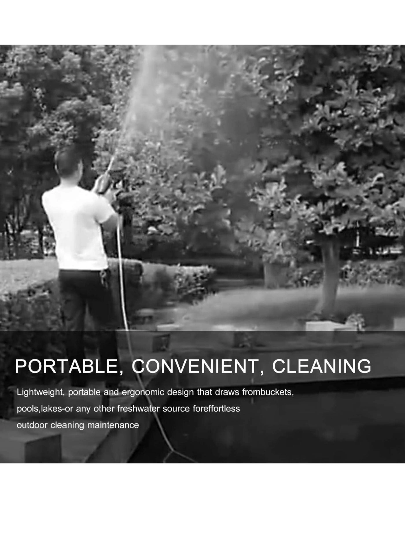 Cordless Portable Washer - 48V 200W 30Bar