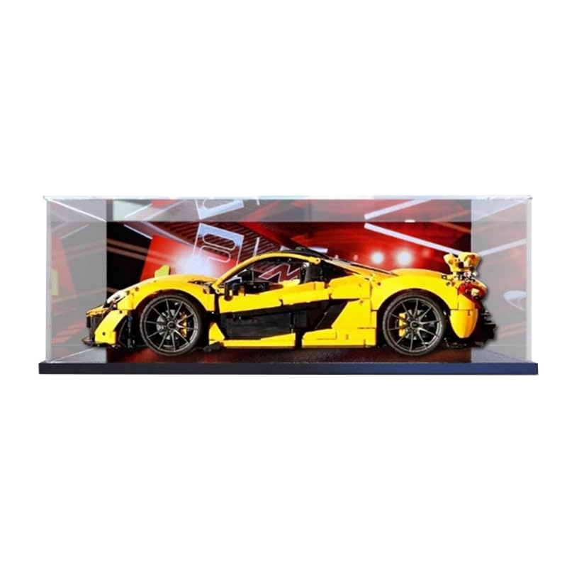 HCAEIOFJ Acrylic Display Case for LEGO McLaren P1 42172 + Background