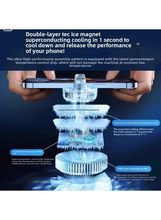 Mobile Phone Radiator - Magnetic Pro Fan Dual-core Overclocking