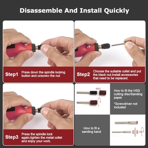 Rotary Tool Kit - 50Pcs USB Rechargeable Cordless