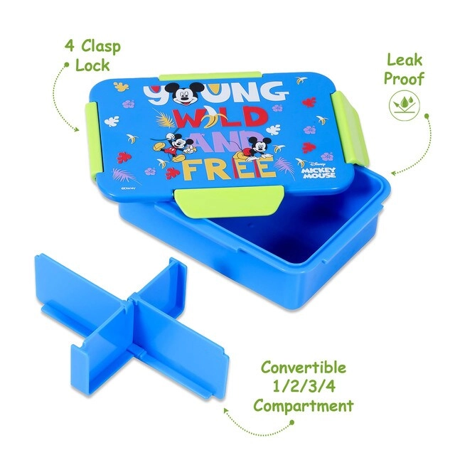Disney Mickey & Friends Convertible Bento Lunch Box - 850ml