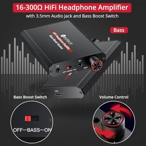Portable 3.5mm Headphone Amplifier