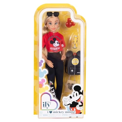 Mickey Mouse Fashion Doll - 11.5" Tall 13 Points of Articulation Two Complete Mix-and-Match Outfits