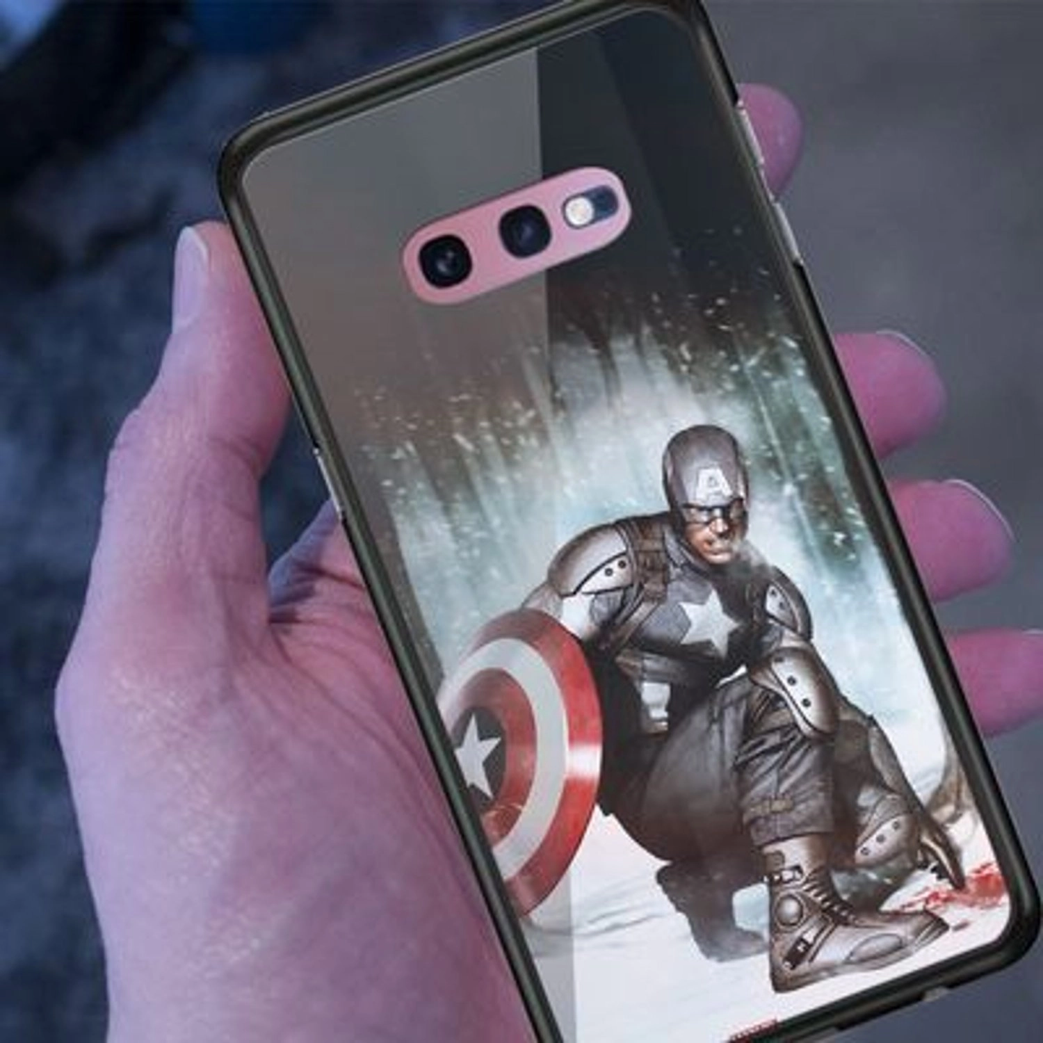 Captain America Superhero Landing Back Case for Galaxy S10E