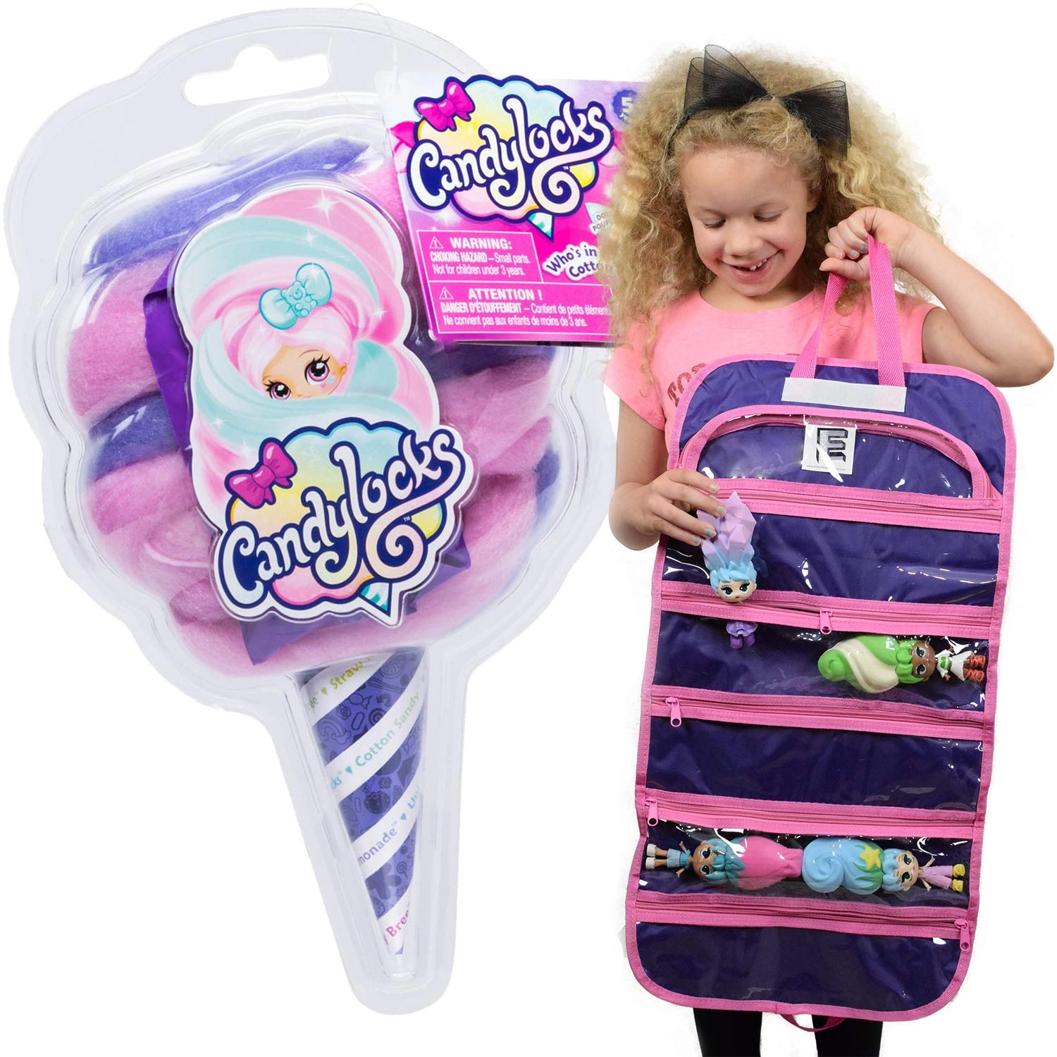 EASYVIEW Candylocks Compatible Toy Storage Organizer Case Doll Bundle