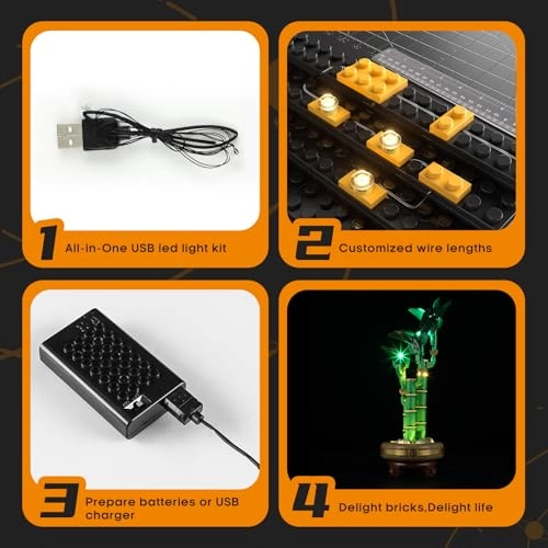 LED Light Kit for LEGO Lucky Bamboo 10344