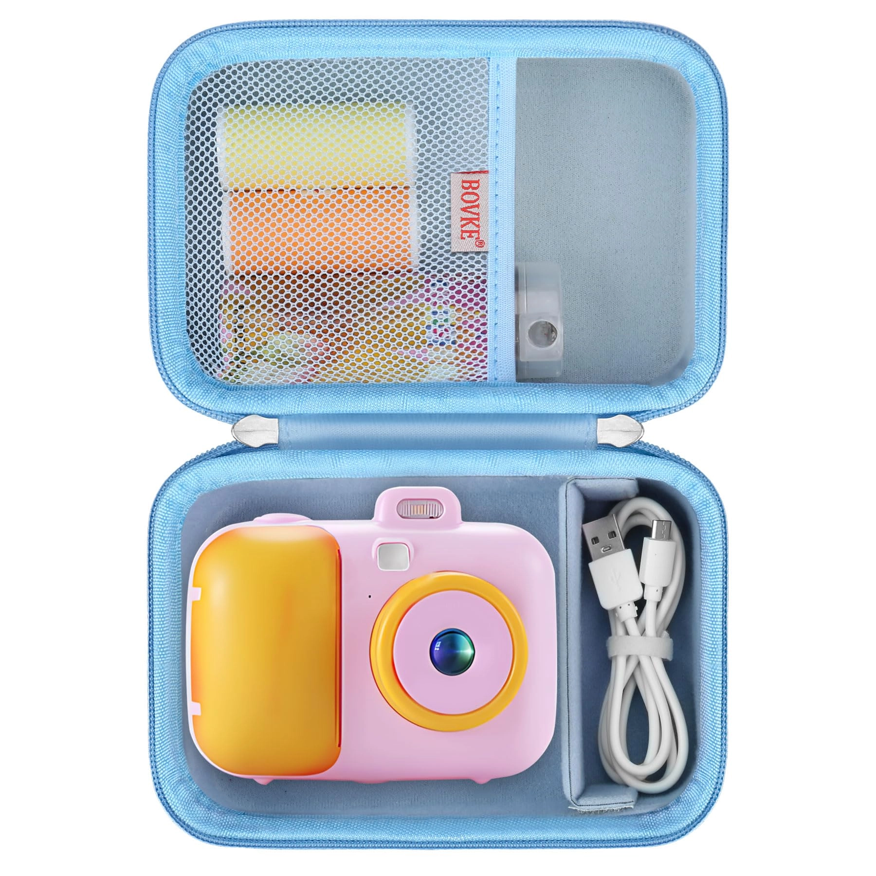 BOVKE Kids Instant Print Camera Case - 14.76 x 12.09 x 9.27 cm GOPIUPIU / PROGRACE / GKTZ / ASIUR Hard Shell