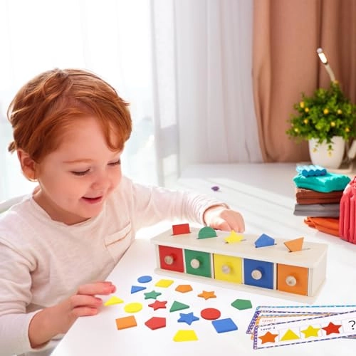 Ghazal Wooden Color Shape Sorting Box - 36 months - 3 years 25 pieces