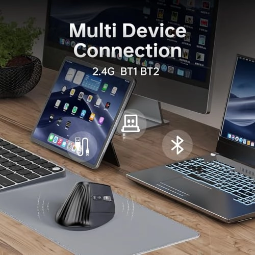 Ergonomic Vertical Mouse - Bluetooth 5.0 2.4GHz