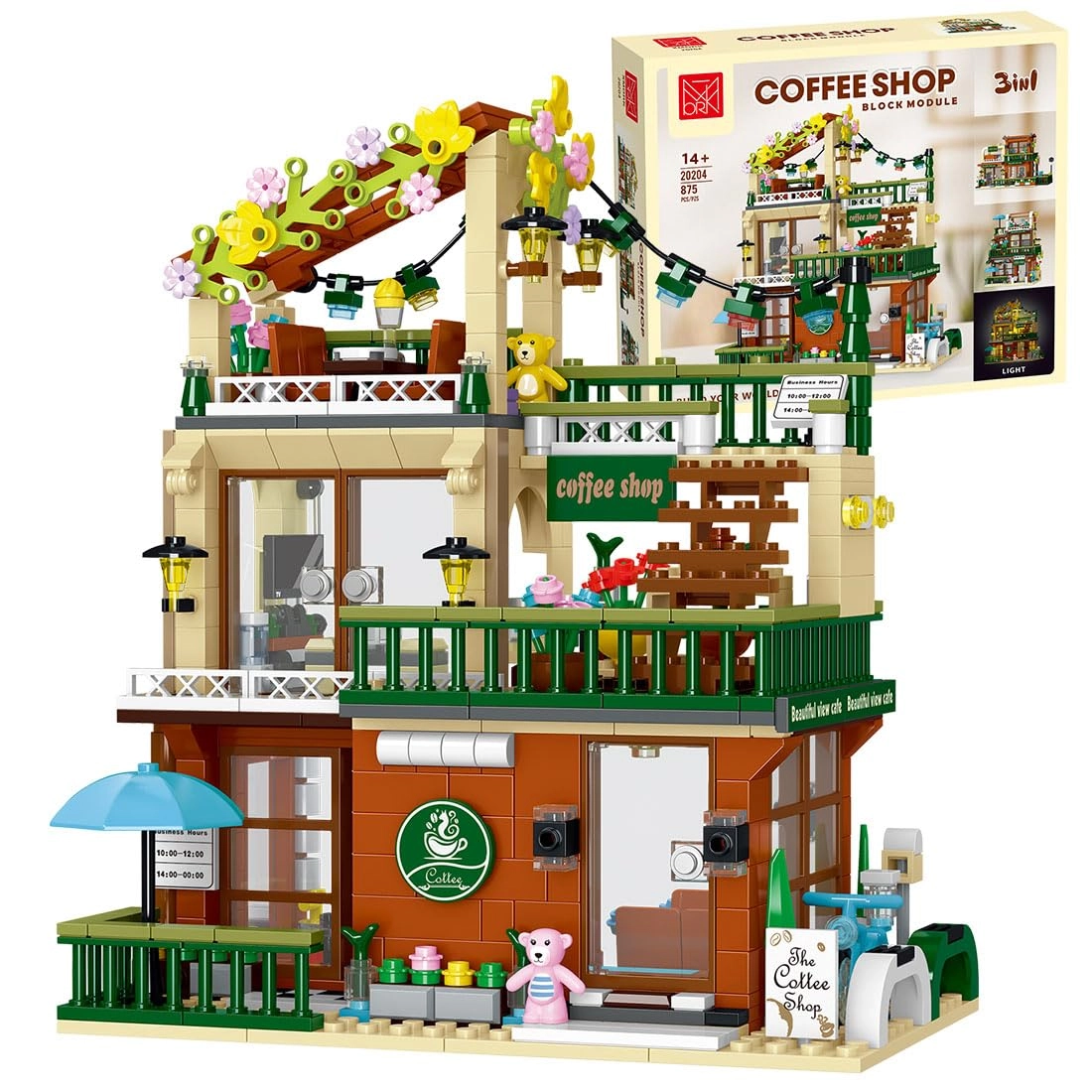 AKOGD Coffee House Building Blocks - 875 pcs