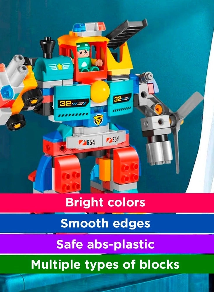 Building Blocks Set - 6-in-1 Robot 172 pcs