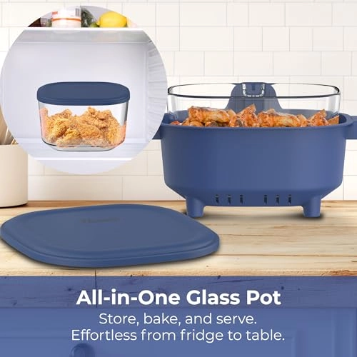 Portable Glass Air Fryer RHAF-25001NB