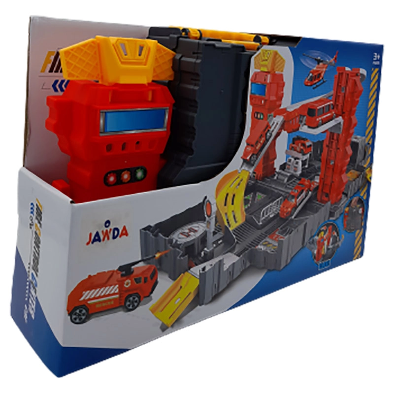 Fire Series Parking Lot - 1 helicopter 2 fire vehicle