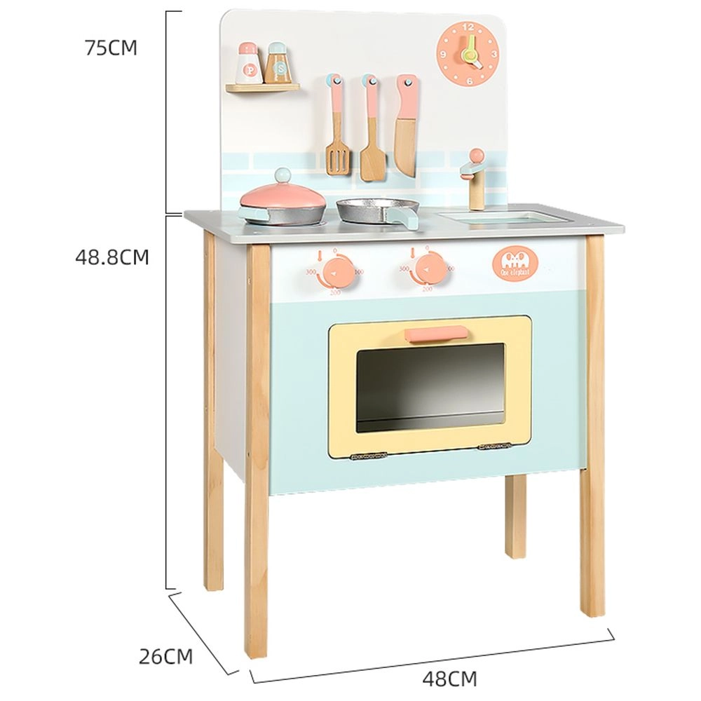 Kids Wooden Cooking Toy Set (5551007-MSN22008-C)