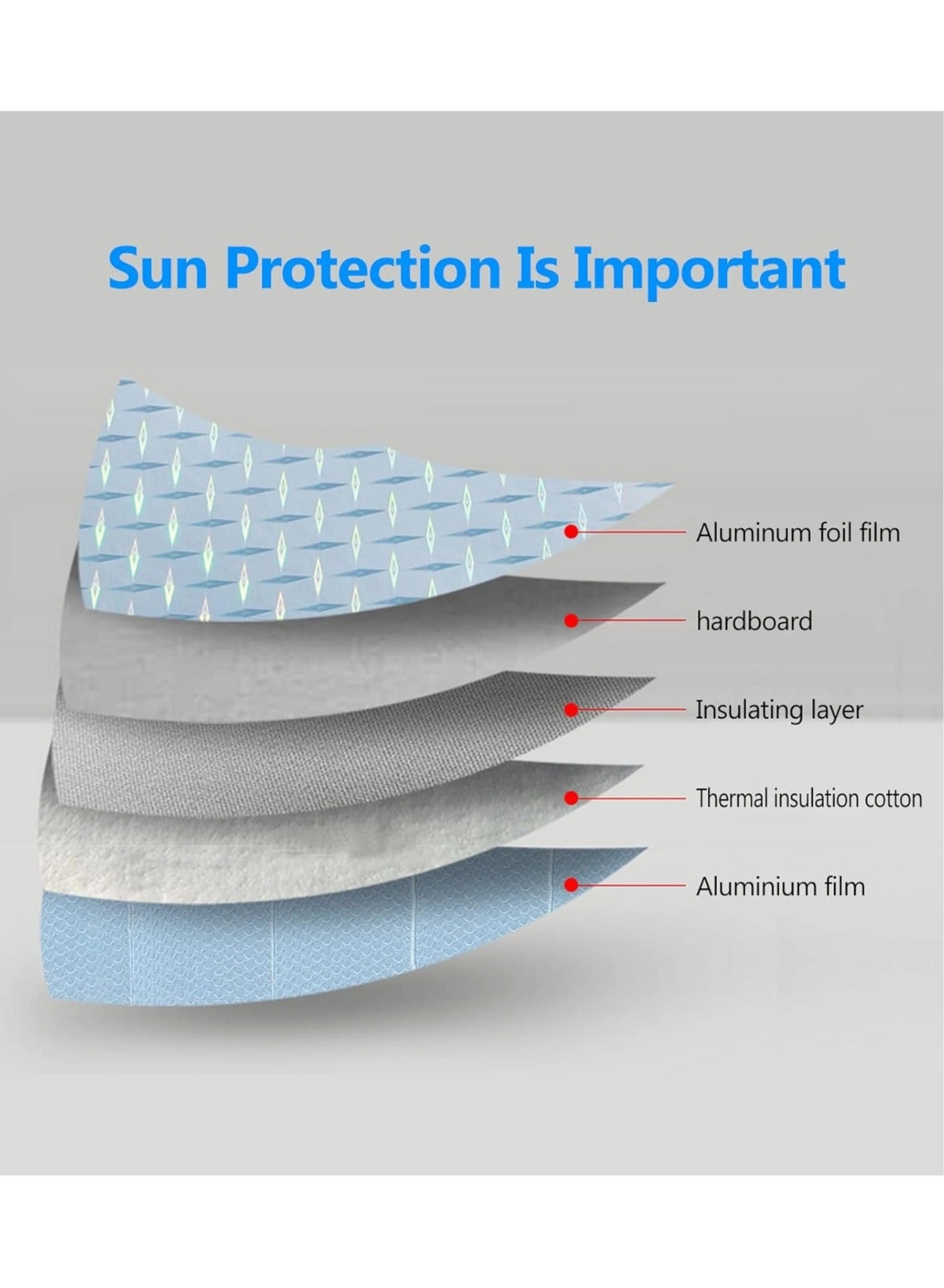 Windshield Sun Shade - Foldable 55 * 30 inches