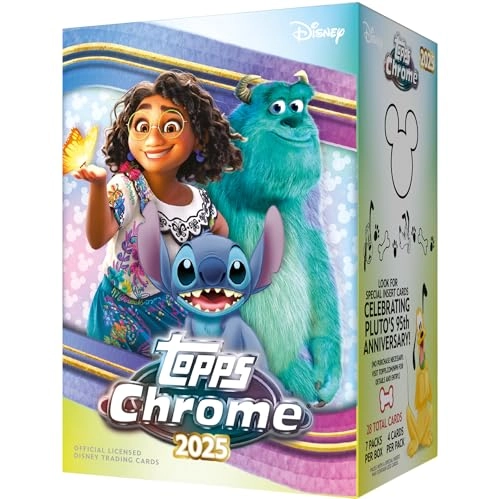 Topps 2025 Chrome Disney - Value Box 4 cards per pack 7 packs per box