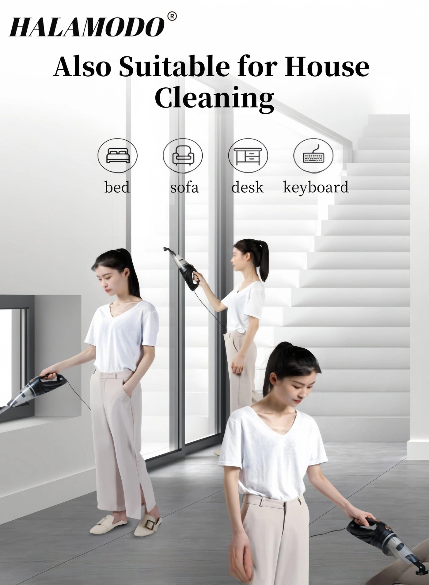 Handheld Vacuum - Cordless Rechargeable 30min Black