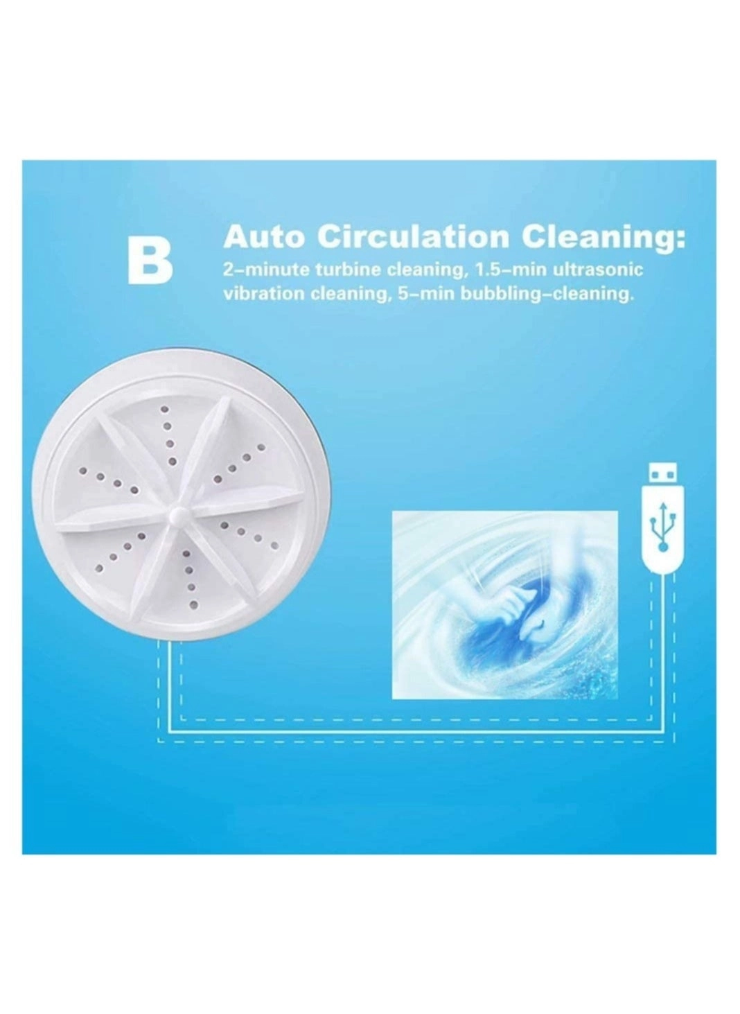 Portable Ultrasonic Turbine Washing Machine