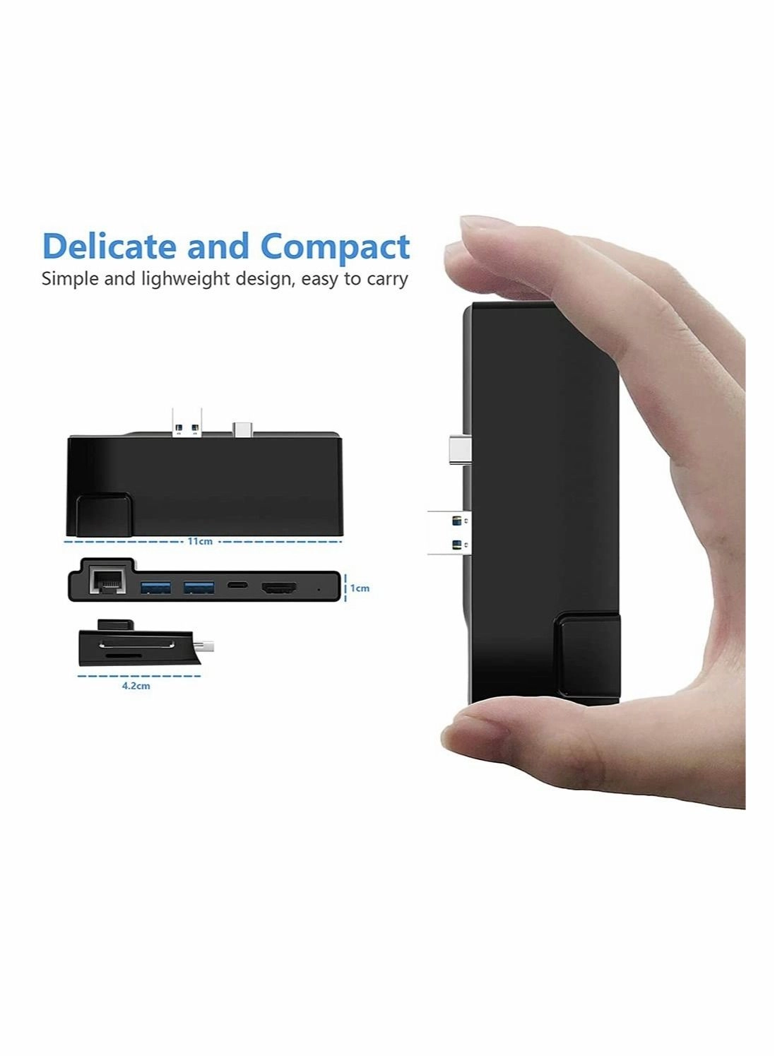 Hub Docking Station - USB-A USB C Microsoft Surface Pro 7