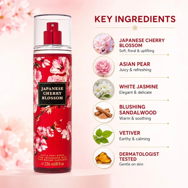 Japanese Cherry Blossom Body Mist - 236ml