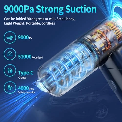 Mini Vacuum Cleaner - 4000mAh