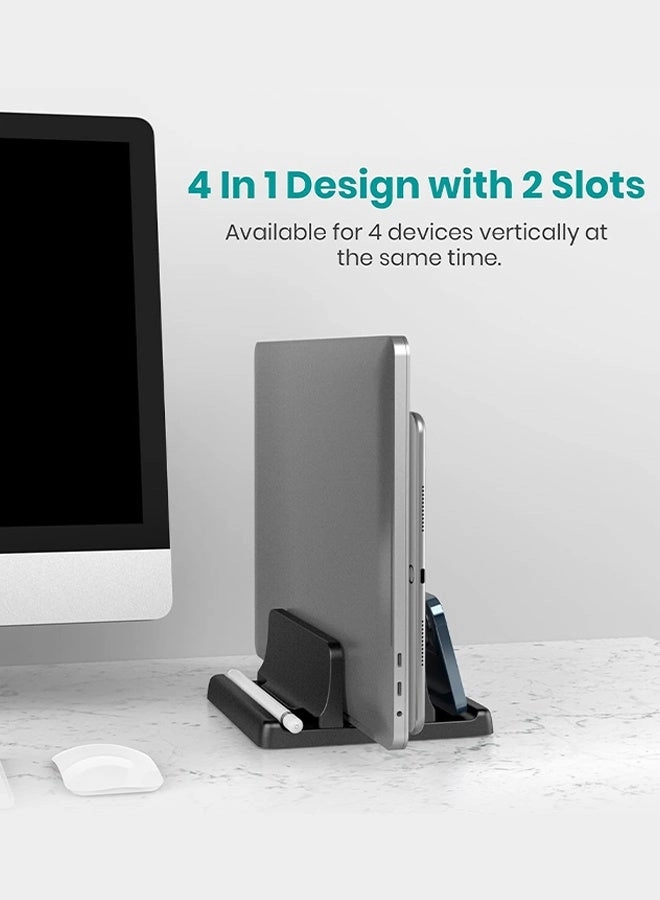 Vertical Laptop Stand - Adjustable ABS Plastic 4 in 1