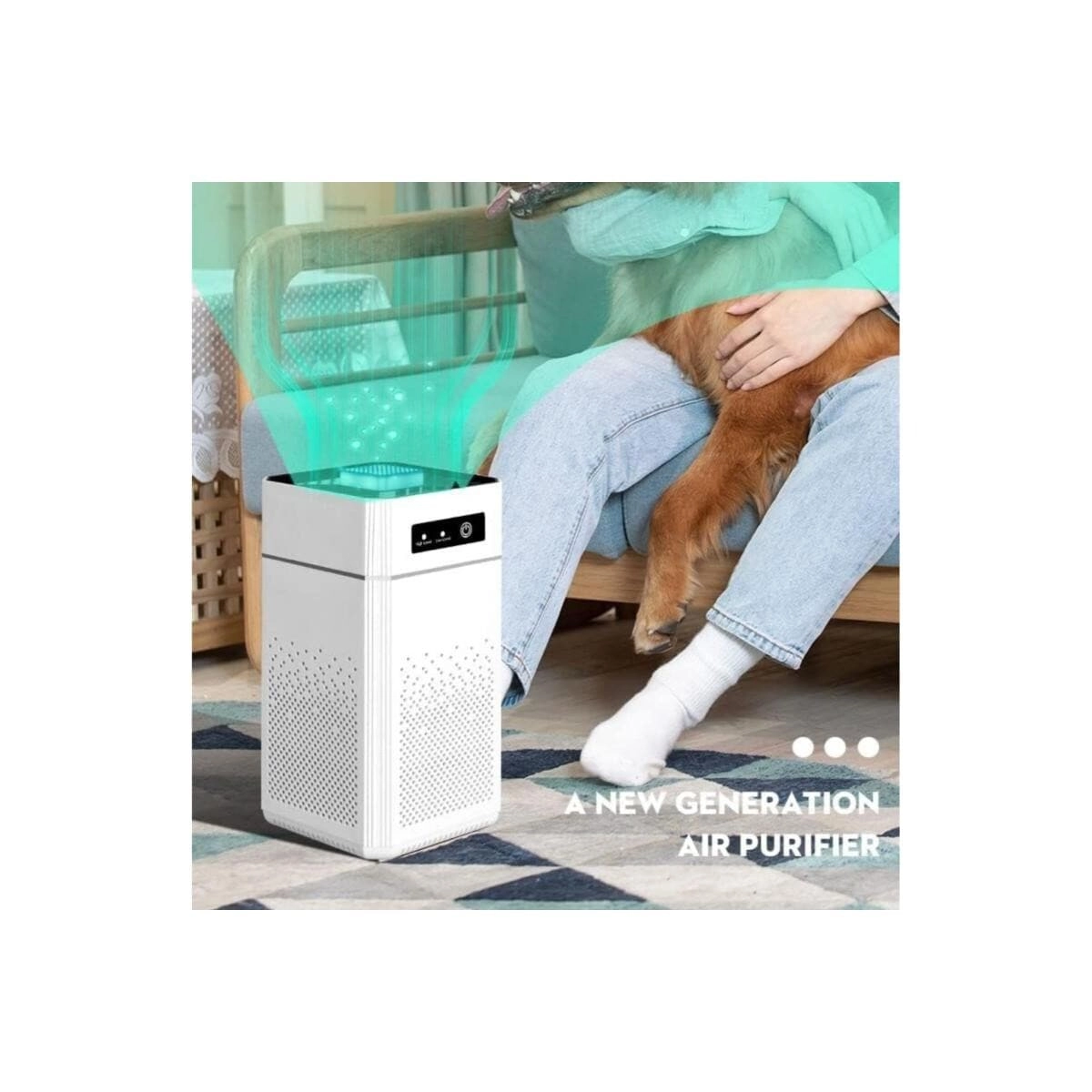 Desktop Air Purifier - Negative Ion Technology 3-Speed Settings LED Indicator