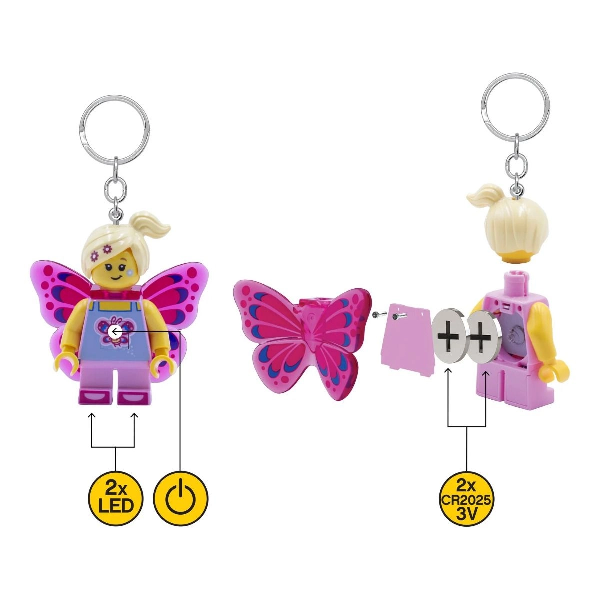 IQ Minifigures Keychain Light Butterfly Girl - 6+