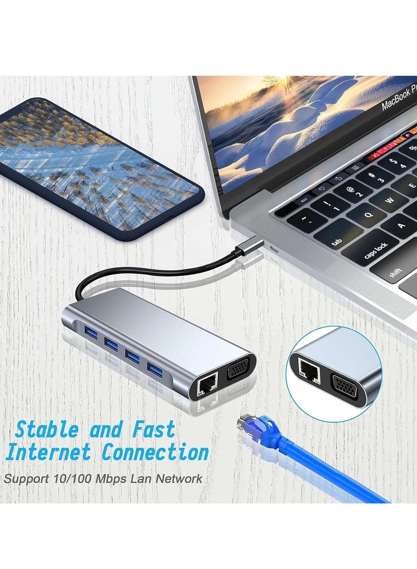 12-in-1 USB C Hub Docking Station