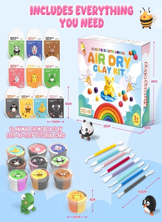 Air Dry Clay Kit - Non-Sticky Soft & Ultra Light with Sculpting Tools