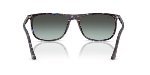 Rectangle Shape Full Rim Sunglasses - 61 mm Havana Yellow Turtle/Gradient Brown