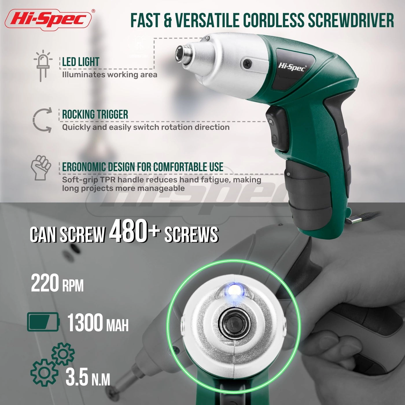 Electric Screwdriver Set - 1300 mAh