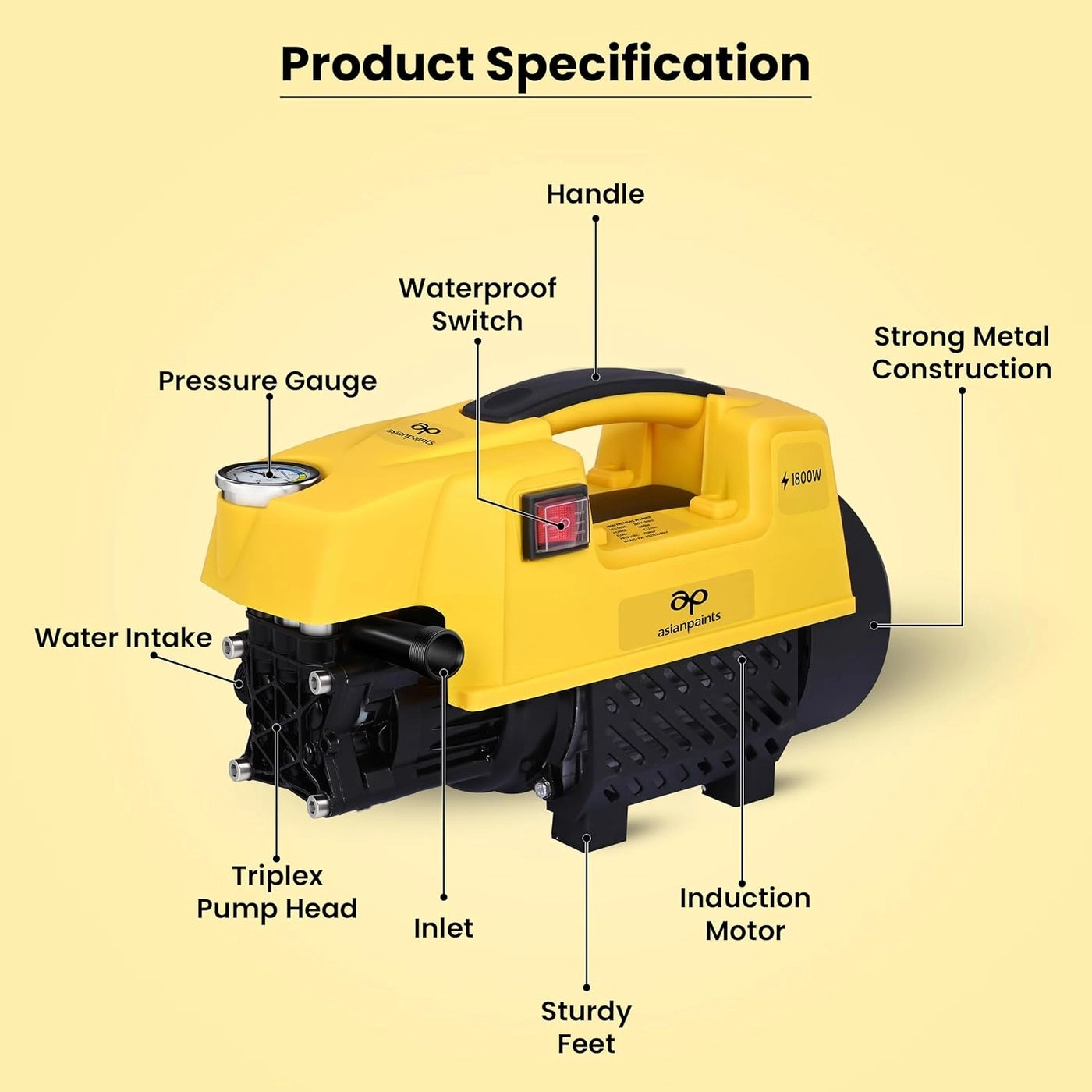 Trucare High Pressure Washer - Outlet Hose provided