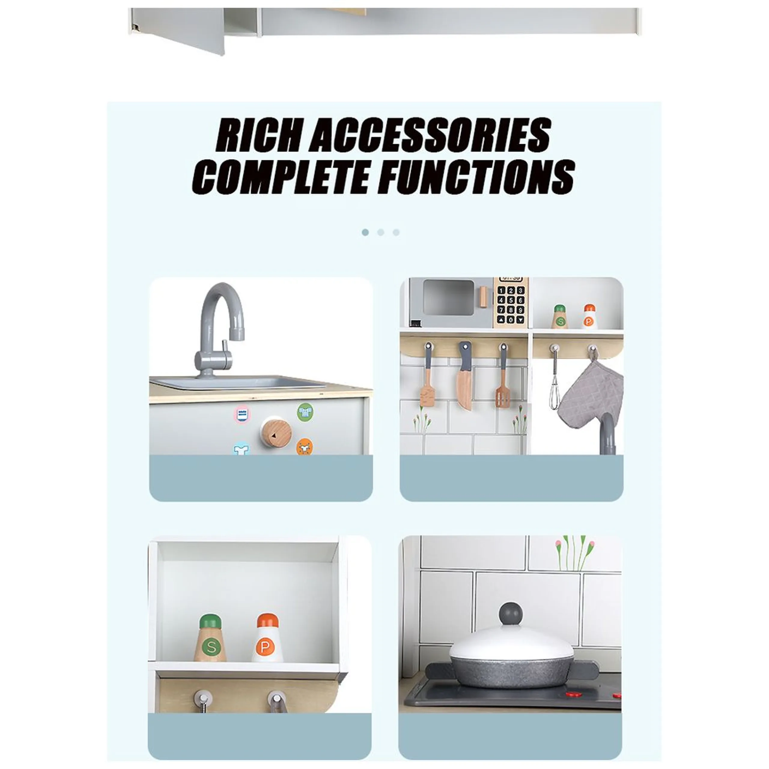 Kids Wooden Kitchen Toy Play Set (5551007-MSN21001)