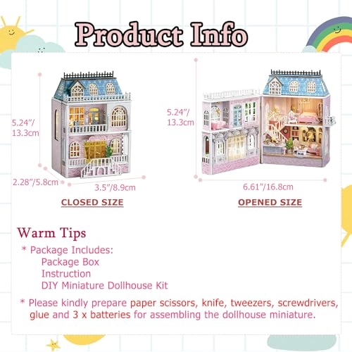 Miniature Dollhouse Kit - Warm House 1:32
