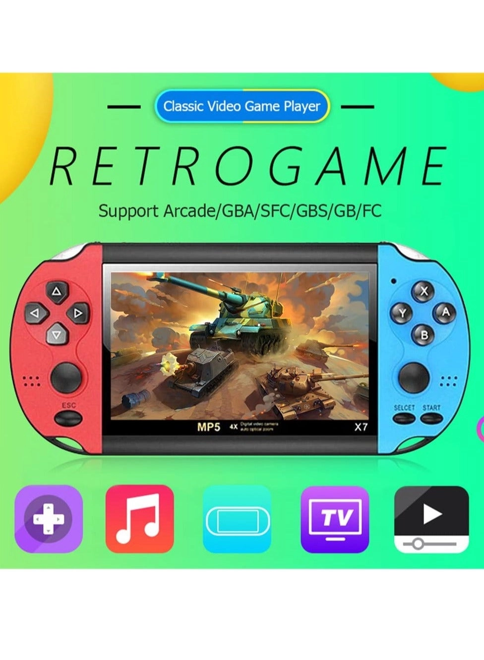 Retro Handheld Game Console - 8GB