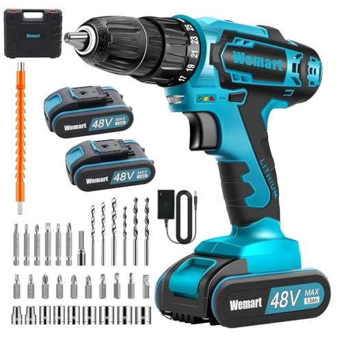 Cordless Drill Set - 1.5 Amp Hours