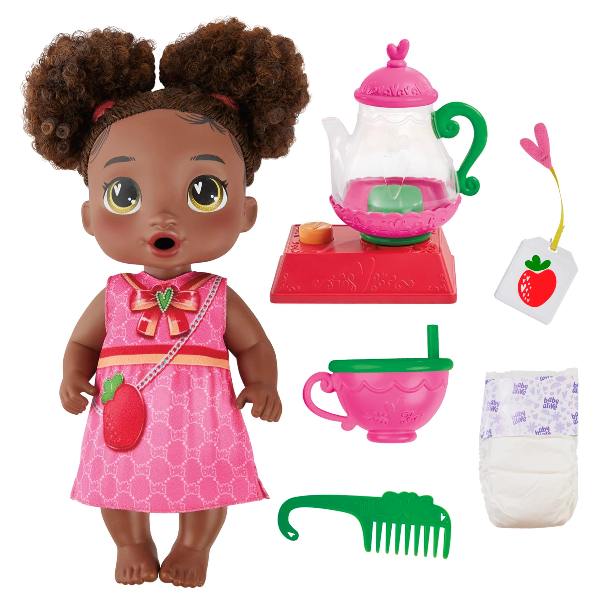 Hasbro Berry Boo Doll - 11 Inches Black Hair Bubbly Tea Party Ages 3+