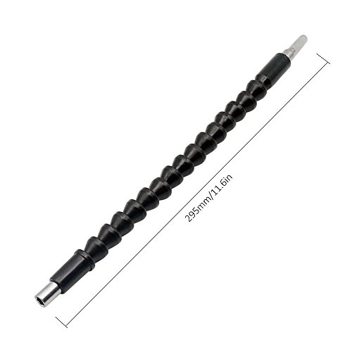 105 Degree Right Angle Drill - Short & Long 1/4inch + Flexible Extension Bar - 12"