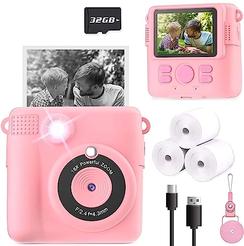 Kids Camera - Instant Print Pink