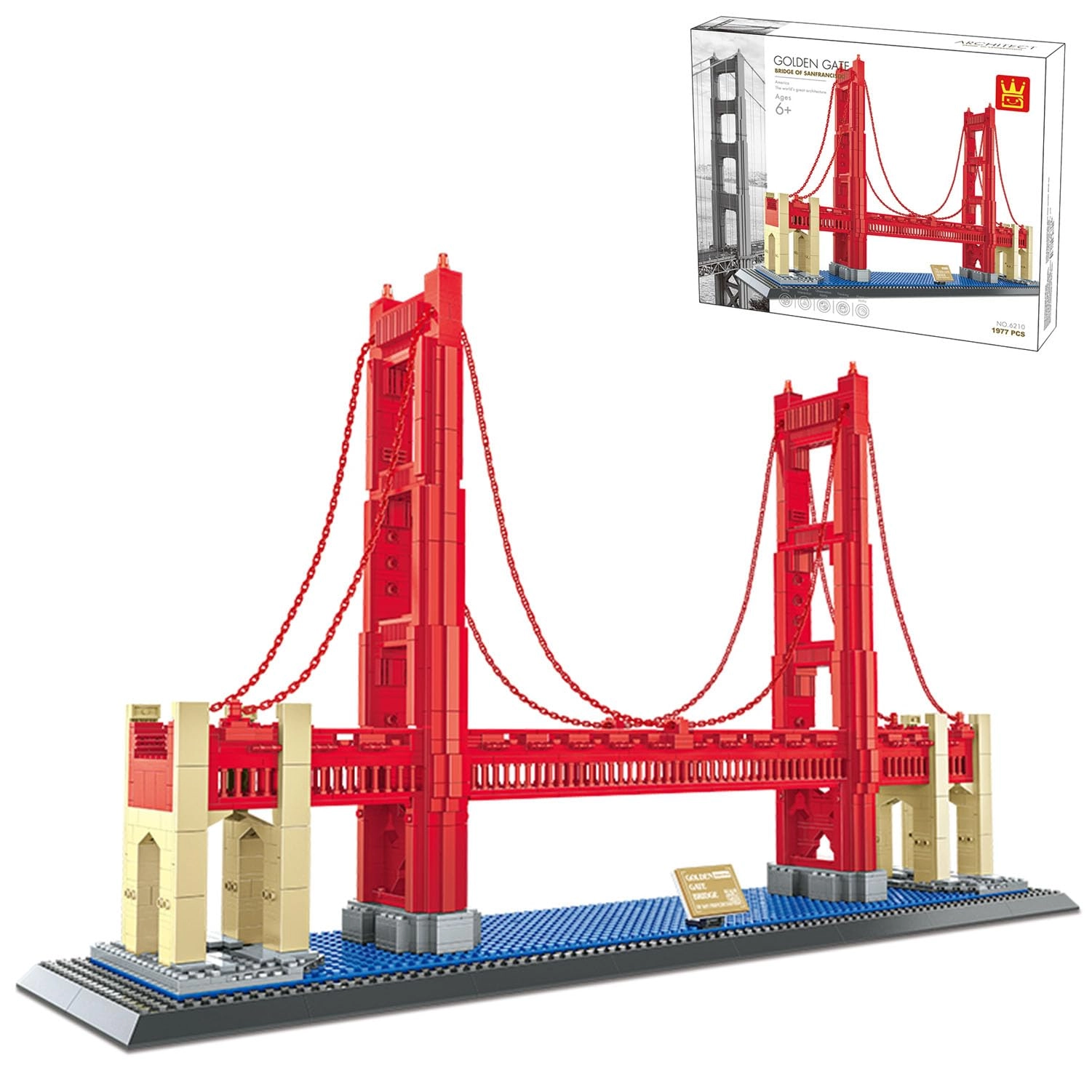 Guangdong Baoge Educational Material Sci-Tech Co.,Ltd. Golden Gate Bridge - San Francisco 1977 pcs