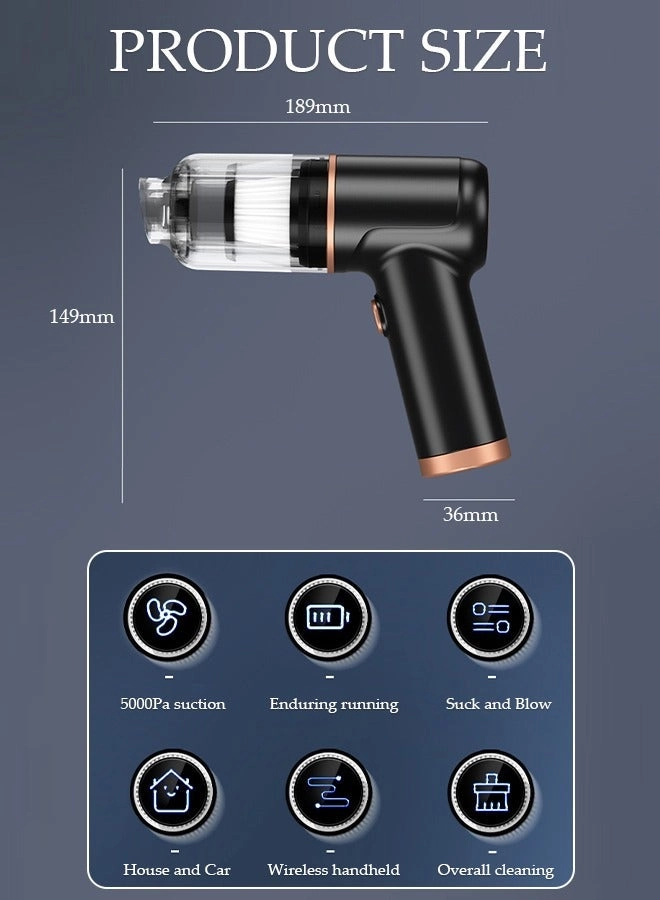 2 in 1 Car Vacuum Cleaner