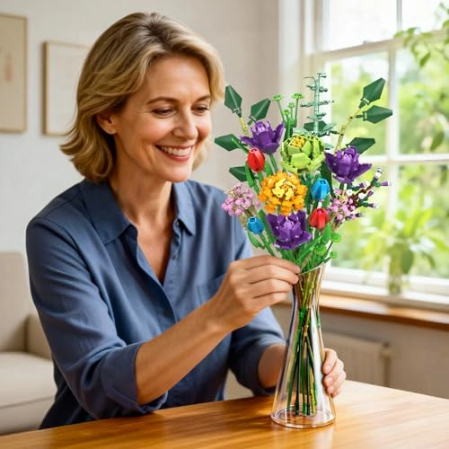 Flowers Bouquet Building Set - 16 stems