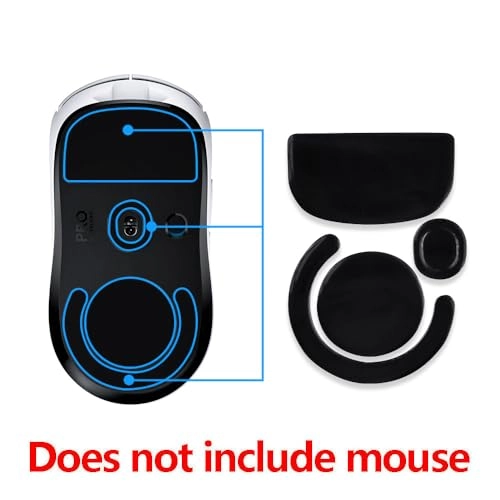 Rounded Curved Edges Mouse Skatez - 2 Sets Gray