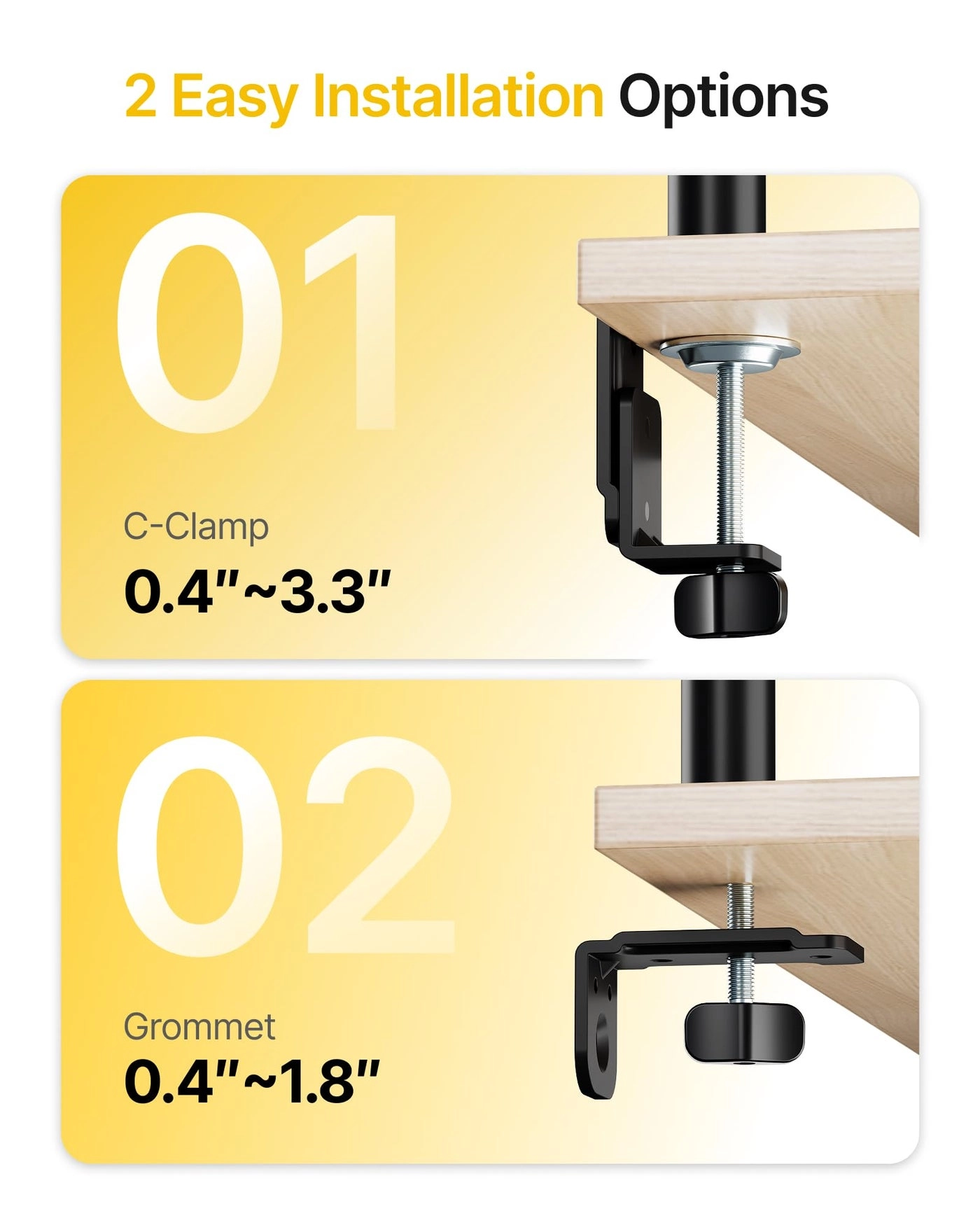 Triple Monitor Stand Mount - 3 17″-32″ VESA 75x75mm/100x100mm