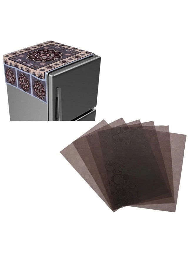 Kuber Industries Fridge Top Cover - 97 cm x 57 cm x 1 cm + Fridge Mat - 48 cm x 33 cm x 1 cm
