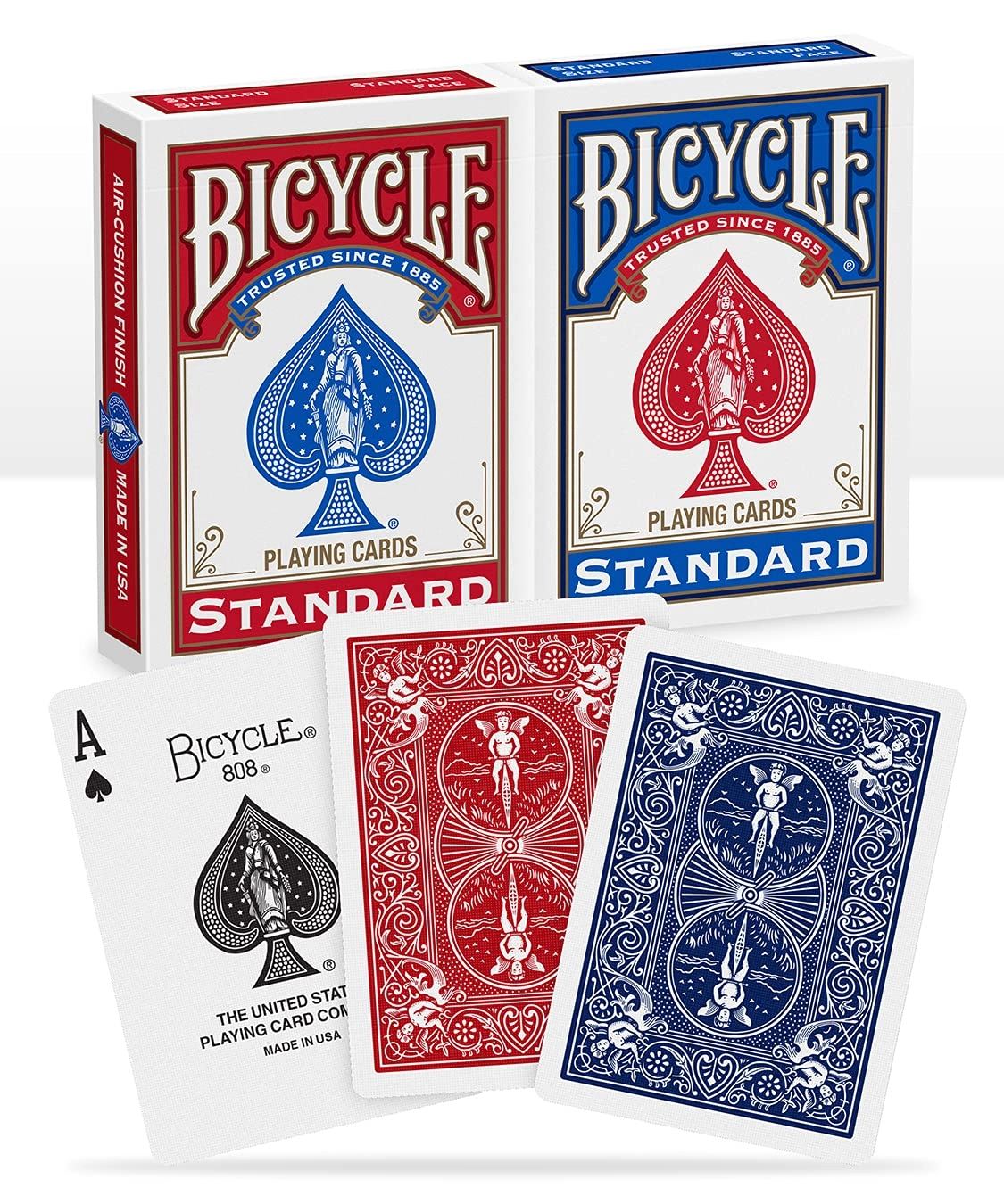 Bicycle Standard Rider Back Playing Cards - Pack of 2 Red and Blue